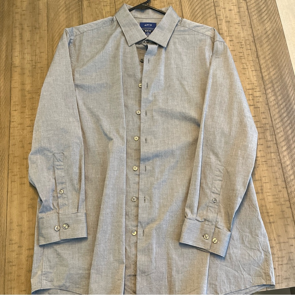Apt. 9 Men's Gray Button Down Shirt